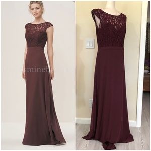 Chiffon with Lace Bodice